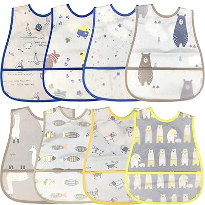 食事用エプロン 防水よだれかけ ベビー 子供 スーパー ビブ ソフトスタイ 離乳食エプロン 子供食事用スタイ サイズ調整可能 汚いにくい 袖なし ポケット付き 防水 軽量 名前入 保育園用 8枚 男の赤ちゃん 食事用エプロン 防水よだれかけ ベビー 子供 スーパー ビブ ソフトスタイ 離乳食エプロン 子供食事用スタイ サイズ調整可能 汚いにくい 袖なし ポケット付き 防水 軽量 名前入 保育園用 8枚 男の赤ちゃん