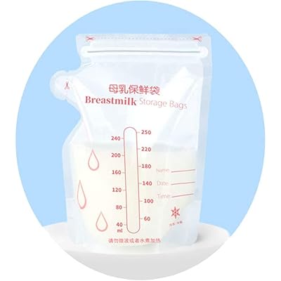 母乳フリーザーパック,母乳 バッグ,母乳保存バッグ、150ml母乳 バッグ、 BPAフリーの母乳バッグ、無菌で凍結しやすい、ダブルジッパー、立っている、密閉された漏れ防止バッグ 150ml (30/60/120枚入) (30枚入)