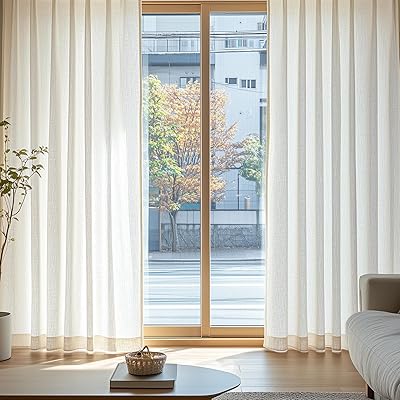 レースカーテン 幅100x丈150cm りんネット 麻風カーテン 麻ような生地 プライバシーの保護 UVカット 透けない 断熱 遮熱 通気性 寝室 リビングルーム 2枚入 アイボリー レースカーテン 幅100x丈150cm りんネット 麻風カーテン 麻ような生地 プライバシーの保護 UVカット 透けない 断熱 遮熱 通気性 寝室 リビングルーム 2枚入 アイボリー