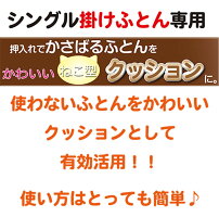 ふとんdeクッションねこ型1枚入り(押入れ収納)オリエント