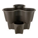 送料無料 プランター おしゃれ 立体花壇 ハーベリーポット 土容量 7.1L型 6個セット ダークブラウン色 超人気品 本州・四国・九州地区限定 送料無料