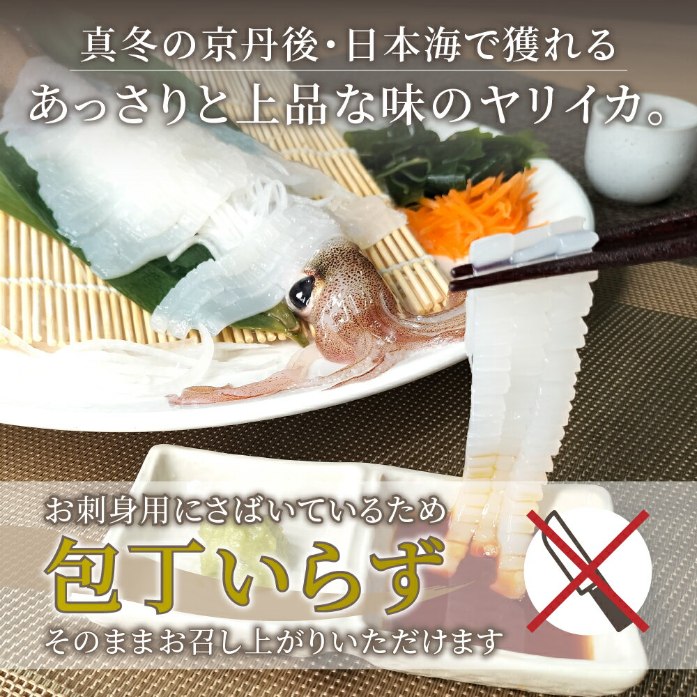 【冬イカの姿造り】天然 冷凍 ヤリイカ 冬イカ 産地直送 Mサイズ Lサイズ いか 刺身 日本海 晩酌 お取り寄せグルメ イカ 姿造り 刺身 新鮮 お造り おつまみ 魚介 海鮮 姿造り お刺身 送料無料 ギフト プレゼント 京都 京丹後 久美浜