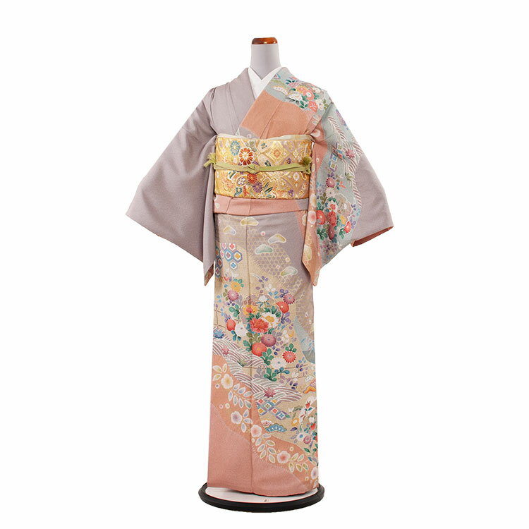 【レンタル】訪問着 フルセットレンタル 3AD524 おしゃれ 着物 付け下げ お宮参り 七五三 入学式 卒業式 卒園式 結婚式 お茶会 式典 京都 訪問着レンタル 帯 草履バッグセット 貸衣装 ママ訪問着 母親 おすすめ 和装 新品足袋プレゼント 往復送料無料