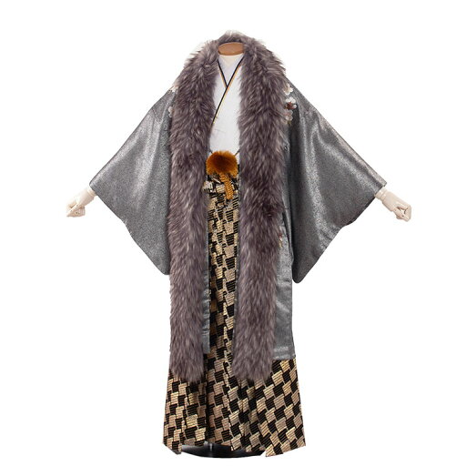 【レンタル】紋付12点フルセット 往復送料無料 新品足袋プレゼント 卒業式 結婚式 成人式 イベント レンタル袴 レンタル衣装 袴セット 羽織袴 紋付袴 袴レンタル 紋付羽織袴 男 袴 男性 セット メンズ 貸衣装 紋付き袴 紋付 羽織 着物 3AF6X32 ファー付 さくら刺しゅう