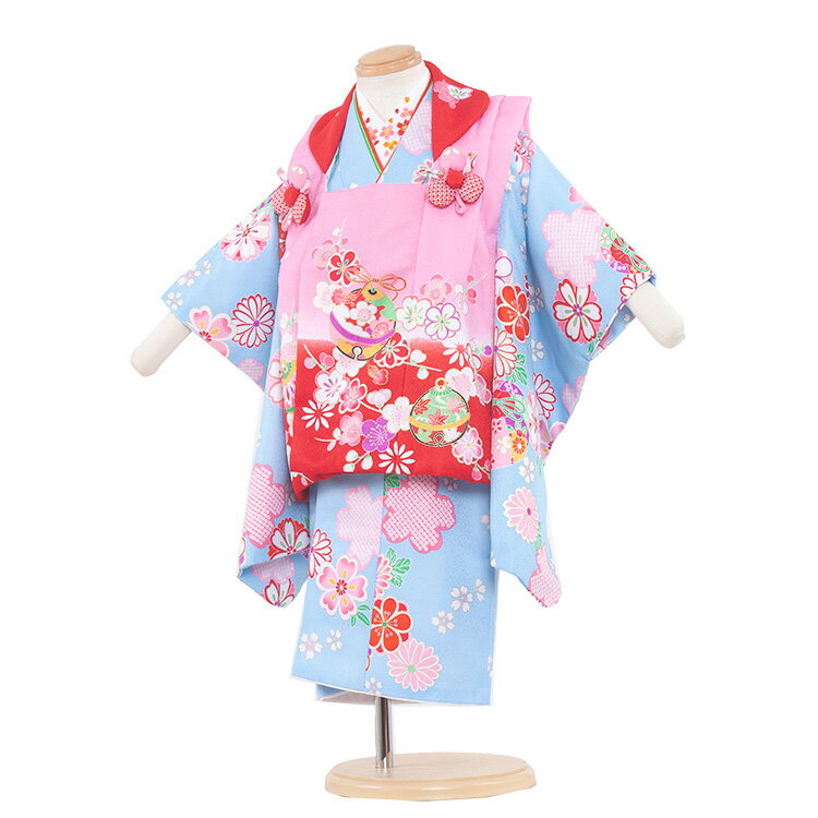 【レンタル】七五三 着物 2歳 女の子 レンタル 七五三レンタル 2歳女の子 二歳 女児 被布セットレンタル七五三 753 被布 小柄な3歳 2歳着物 着物レン...