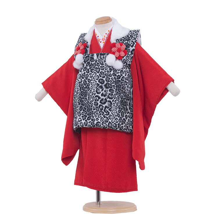 【レンタル】七五三 着物 2歳 小柄な3歳女の子 レンタル おしゃれ かわいい アンティーク レトロ 和風モダン古典 2歳女の子 被布 753着物 被布フルセッ...