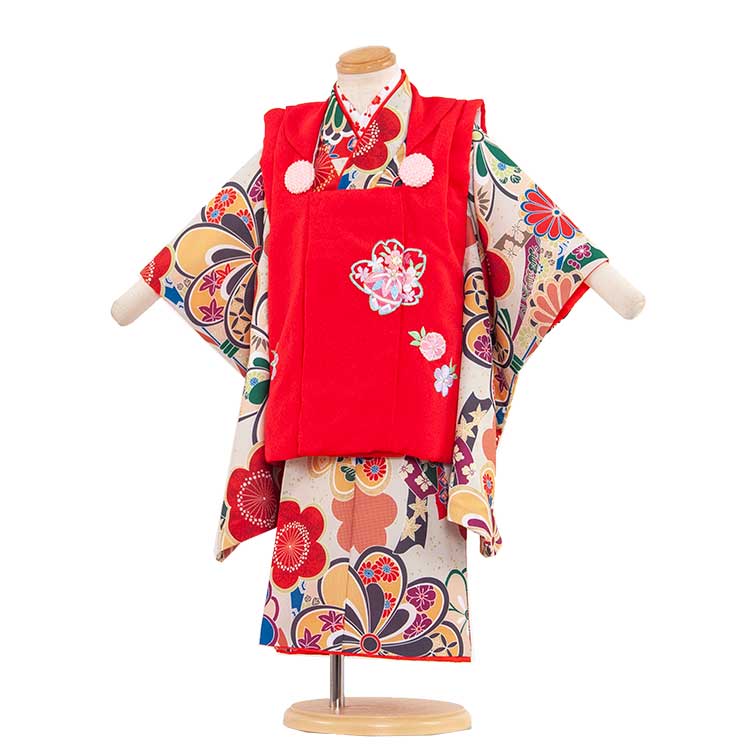 【レンタル】七五三 着物 2歳 女の子 レンタル フルセット 七五三レンタル 2歳女の子 二歳 女児 被布セットレンタル七五三 753 被布 小柄な3歳 2歳着...