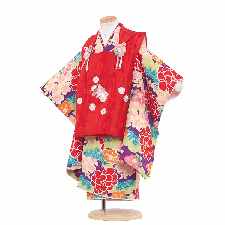 【レンタル】七五三 着物 3歳 女の子 レンタル おしゃれ アンティーク レトロ 和風モダン 古典 3歳女の子 被布 753着物 被布フルセット 753 ひな祭...