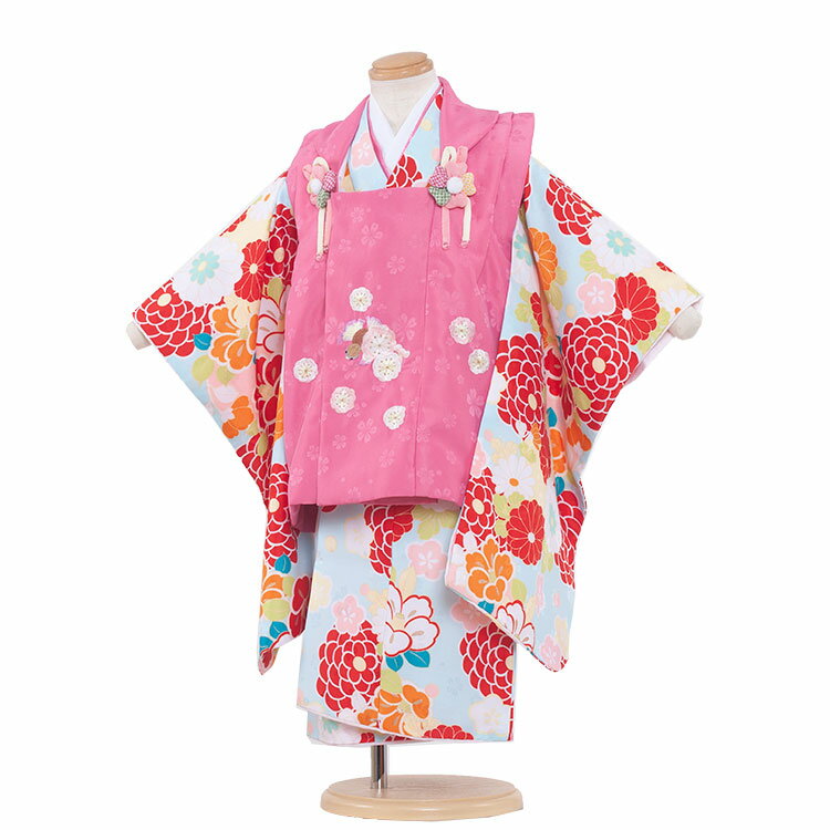 【レンタル】七五三 着物 3歳 女の子 レンタル おしゃれ 3歳女の子 被布 753着物 被布フルセット 753 ひな祭り 子供 きもの 七五三レンタル 貸衣装...