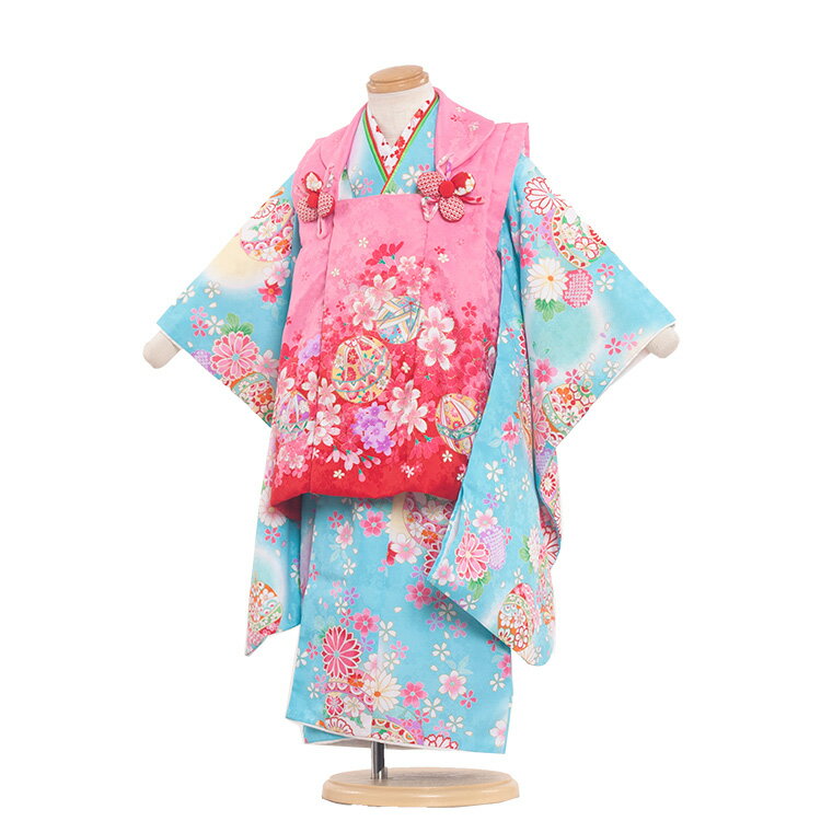 【レンタル】七五三 着物 3歳 女の子 レンタル おしゃれ 3歳女の子 被布 753着物 被布フルセット 753 ひな祭り 子供 きもの 七五三レンタル 貸衣装...