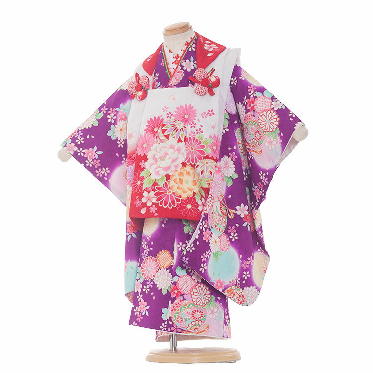 【レンタル】七五三 着物 3歳 女の子 レンタル おしゃれ かわいい レトロ 和風モダン 古典 3歳女の子 被布 753着物 被布フルセット 753 ひな祭り ...