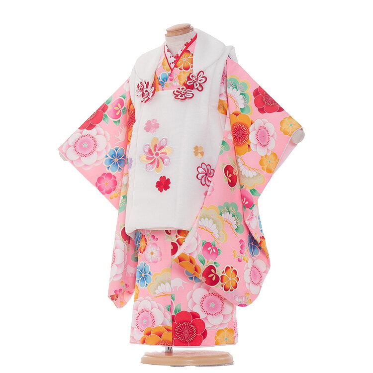 【レンタル】七五三 着物 3歳 女の子 レンタル おしゃれ かわいい 3歳女の子 被布 753着物 被布フルセット 753 ひな祭り 子供 きもの 七五三レンタ...