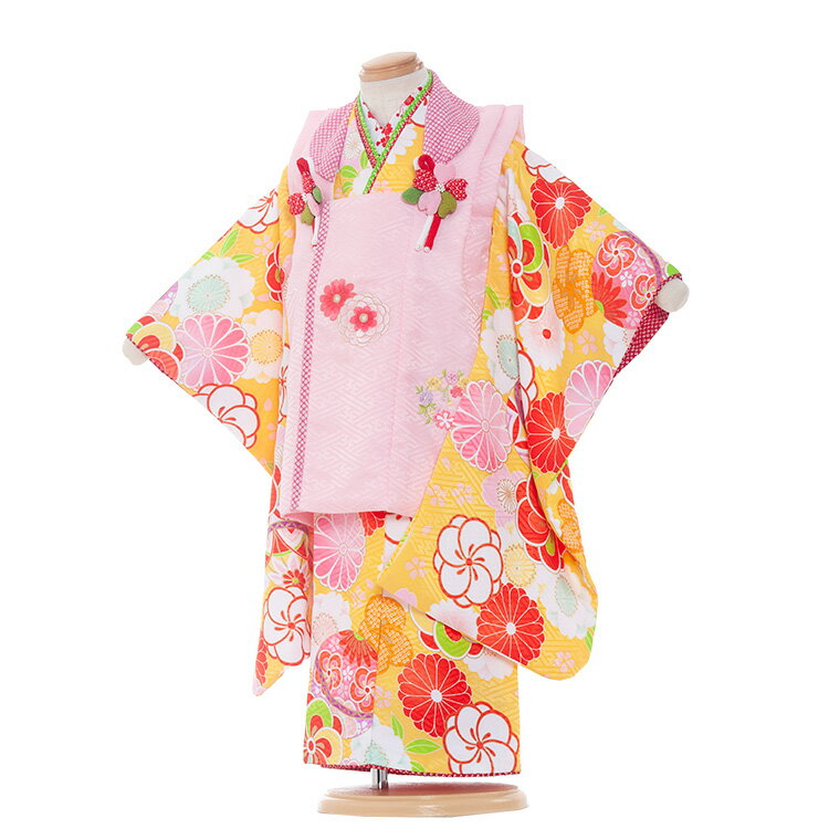 【レンタル】七五三 着物 3歳 女の子 レンタル おしゃれ かわいい アンティーク レトロ 和風モダン 古典 3歳女の子 被布 753着物 被布フルセット 75...