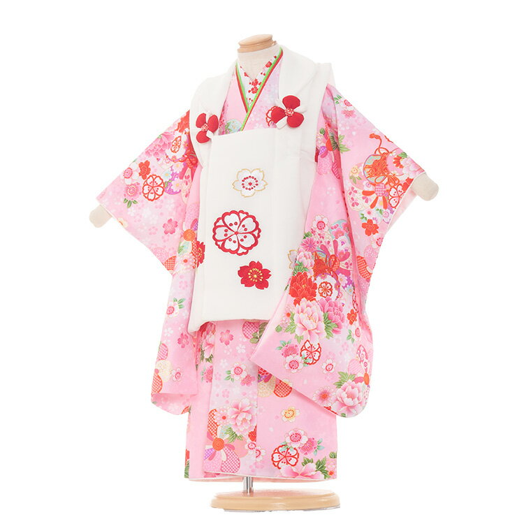 【レンタル】七五三 着物 3歳 女の子 レンタル おしゃれ かわいい 3歳女の子 被布 753着物 被布フルセット 753 ひな祭り 子供 きもの 七五三レンタ...