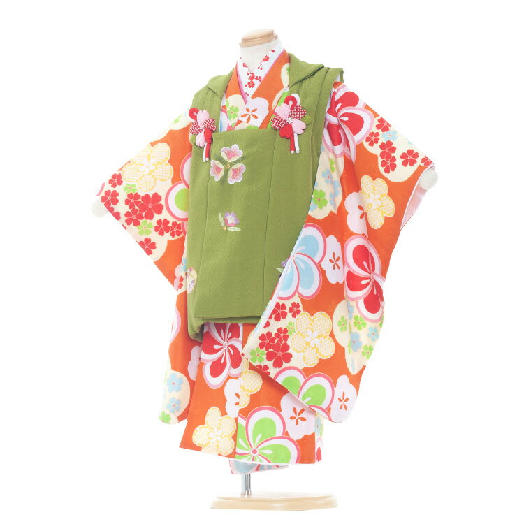【レンタル】七五三 着物 3歳 女の子 レンタル おしゃれ かわいい アンティーク レトロ 和風モダン 古典 3歳女の子 被布 753着物 被布フルセット 75...