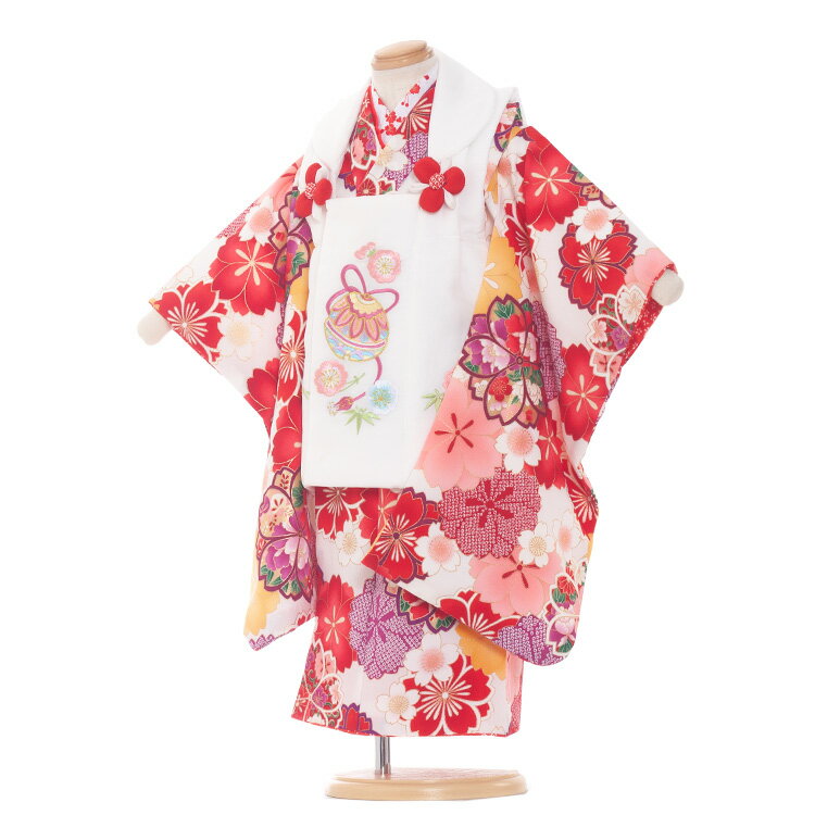 【レンタル】七五三 着物 3歳 女の子 レンタル おしゃれ かわいい アンティーク レトロ 和風モダン古典 3歳女の子 被布 753着物 被布フルセット 753...