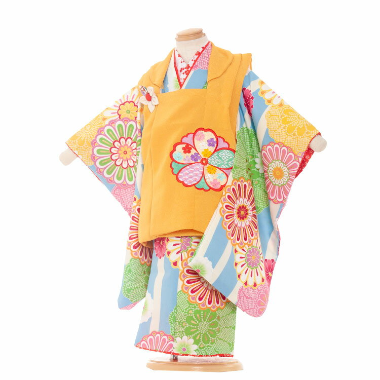 【レンタル】七五三 着物 3歳 女の子 レンタル おしゃれ かわいい アンティーク レトロ 和風モダン古典 3歳女の子 被布 753着物 被布フルセット 753...