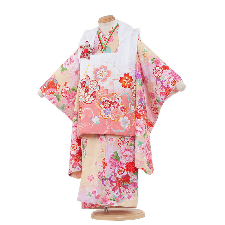 【レンタル】七五三 着物 3歳 女の子 レンタル おしゃれ かわいい 3歳女の子 被布 753着物 被布フルセット 753 ひな祭り 子供 きもの 七五三レンタ...