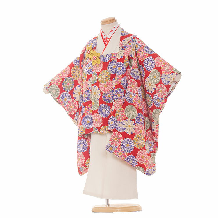 【レンタル】七五三 着物 3歳 女の子 レンタル おしゃれ かわいい アンティーク レトロ 和風モダン古典 3歳女の子 被布 753着物 被布フルセット 753...