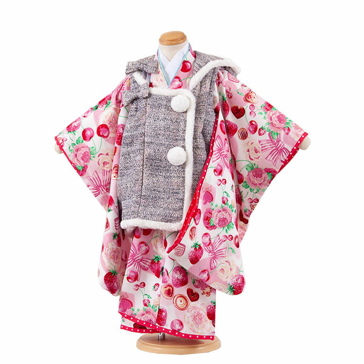 【レンタル】七五三 着物 3歳 女の子 レンタル おしゃれ 3歳女の子 被布 753着物 被布セット 753 ひな祭り 子供 きもの かわいい 七五三レンタル ...