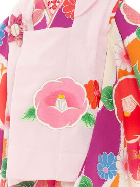 【レンタル】七五三 着物 3歳 女の子 レンタル アンティーク おしゃれ レトロ 和風モダン 古典柄 3歳女の子 被布 753着物 被布セット 753 ひな祭り 子供 きもの 七五三レンタル 貸衣装 貸衣裳 往復送料無料 /3239 紫色/椿 花わらべ/