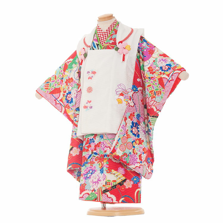 【レンタル】七五三 着物 3歳 女の子 レンタル アンティーク おしゃれ レトロ 和風モダン 古典柄 3歳女の子 被布 753着物 被布セット 753 ひな祭り...