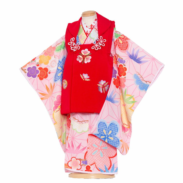 【レンタル】七五三 着物 3歳 女の子 レンタル おしゃれ かわいい アンティーク レトロ 和風モダン古典 3歳女の子 被布 753着物 被布フルセット 753...