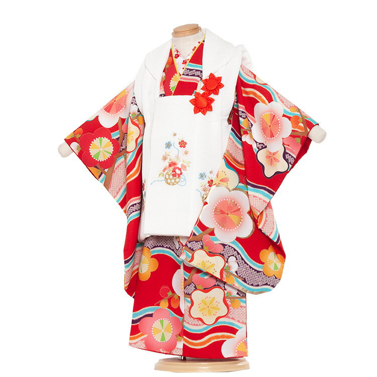 【レンタル】七五三 着物 3歳 女の子 レンタル おしゃれ かわいい アンティーク レトロ 和風モダン古典 3歳女の子 被布 753着物 被布フルセット 753...