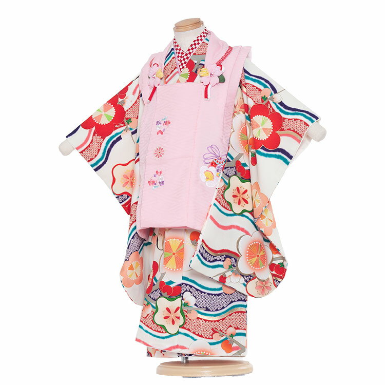 【レンタル】七五三 着物 3歳 女の子 レンタル おしゃれ かわいい アンティーク レトロ 和風モダン古典 3歳女の子 被布 753着物 被布フルセット 753...