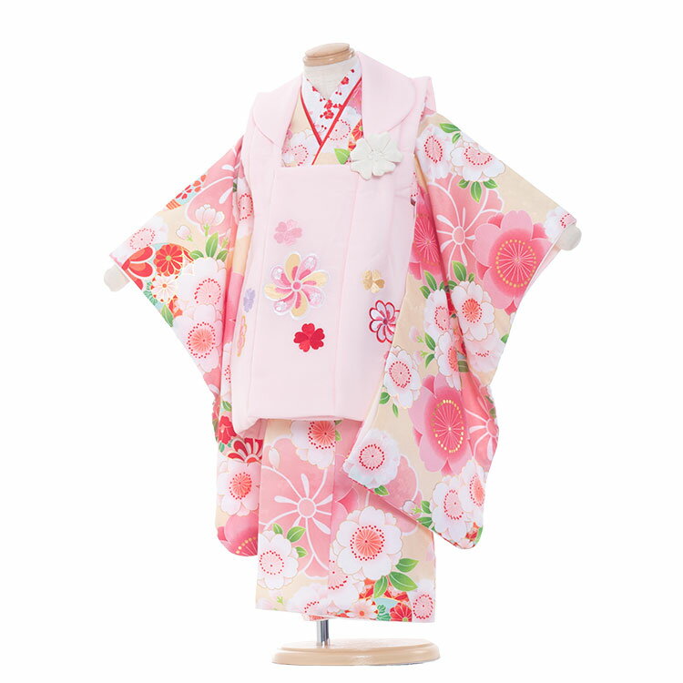 【レンタル】七五三 着物 3歳 女の子 レンタル おしゃれ かわいい 3歳女の子 被布 753着物 被布フルセット 753 ひな祭り 子供 きもの 七五三レンタ...