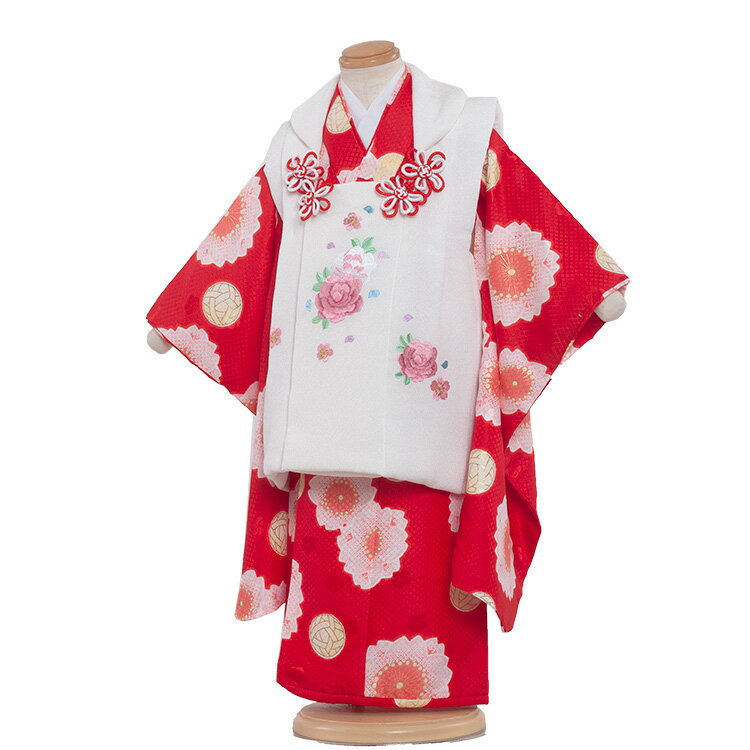 【レンタル】七五三 着物 3歳 女の子 レンタル おしゃれ かわいい 3歳女の子 被布 753着物 被布フルセット 753 ひな祭り 子供 きもの 七五三レンタ...