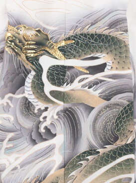 【レンタル】【簡単着付け袴】七五三 着物 男の子 三歳 3028 白色/荒波に龍袴50(男児3歳用)羽織袴 3歳 セット 七五三 袴 男の子 七五三 着物 男の子 フルセット レンタル 3歳男の子 着物レンタル はかま 袴 男児 袴セット レンタル七五三 貸衣装 貸衣裳 ★往復送料無料★