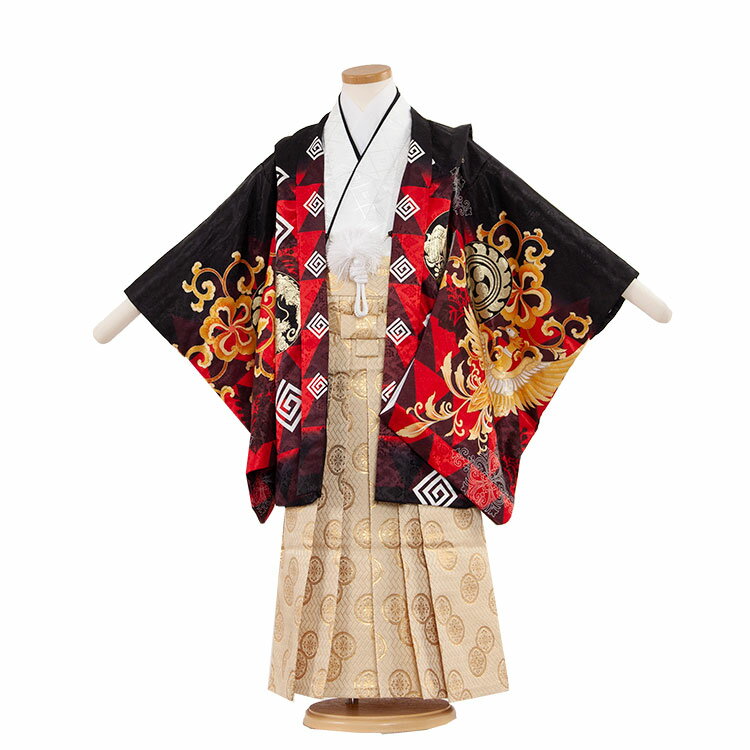 ※その他、ご要望などございましたら後に発信されますメールにご記載下さい。 ※キャンペーン対象外の商品もございますので、ご確認ください。 ※キャンペーンは不定期に変更となります。 ご注文時でのキャンペーン適用とします。ご了承くださいませ。かんたん着付け袴/753/七五三レンタル かんたん着付け袴/七五三レンタル（5歳男の子） 3AO5615 【品　　番】 3AO5615 【サイズ】 【かんたん着付け袴】 適応身長：105~115cm ■身丈：73cm　 ■肩裄：48cm　 ■袖丈：48cm ■羽織丈：57cm ■袴丈：57cm（おへそからくるぶしまでの長さです。) ※袴の裾上げはしないで下さい。 　必ず袴の丈をご確認ください。 ※標準サイズに調整済みです。 ※簡単なサイズ調整が必要な場合があります。 ※総柄のため、写真と柄の出方が異なることがあります。 【素　　材】 こちらの衣装はご家庭でもかんたん着付けていただけるようにアレンジいたしました。 着物：化繊 　／　袴：化繊 【レンタル内容】 こちらの衣装はご家庭でもかんたん着付けていただけるようにアレンジいたしました。羽織・着物・袴（角帯付き）・袖なし襦袢・羽織ひもまたはチェーン・扇子・懐剣・お守り・草履・足袋（プレゼント）・サスペンダー ※お着物以外の小物は写真の商品と異なる場合がございます。 ※箱タイプでの配送となります。 ※肌襦袢は入っておりません。U首半そでシャツをご用意ください。 【レンタル期間】 最大3泊4日！ レンタル期間はご利用日の2日前から3泊4日となります。 ※ご利用日の1日前お届けの場合は、2泊3日となります。 ※ご返却の発送はご利用日当日〜翌日15時までに、ヤマト宅急便取り扱いのコンビニ（セブンイレブン・ファミリーマート・デイリーヤマザキなど）か、クロネコヤマト営業所で同封の着払い伝票でお願いします。 ※返却が遅れますと1日につきお衣装代の10％が延長料金として追加になりますので返却日はお守りください。返却が遅れる場合は必ずご連絡をください。 【ご利用日について】 ※カレンダーをご確認ください。 ※楽天では、カレンダーが「×」でもご注文は可能ですが、予約をお取りすることは出来ません。ご利用日が「○」の商品からご注文下さい。 尚、ご予約の確定は「【京都ちりめんや】ご予約を確定致しました」メールにてお知らせいたします。 カレンダー反映までに少しお時間がかかりますので、その間に先約が入られている場合や当店（京都）から遠方の場合はご利用いただけない場合がございます。ご了承くださいませ。 ※オプション追加やキャンペーン割引は「【京都ちりめんや】ご予約を確定致しました 」で金額訂正をしてお知らせいたします。 ※予約は1年先のご利用日まで可能です。 ※利用日が違うご注文は別々に注文ください。またご利用日やお届け先が違う場合は「きょうだい割引」や「ママ得割引」などはキャンペーン対象外になります。 【注意事項】 ※次に該当する場合「セーフティプラス」の適用はございませんので、お気を付けください。 別途料金をご請求させていただきます。 ・タバコの焦げ跡、香水やヘアースプレーなどによる著しい汚れ・におい・破損。 ・紛失の場合。 ・袴の裾直し・破れなどの商品として修復不可能な場合。 【備　　考】 掲載画像について実際の商品になるべく近い色を再現しておりますが、お客様のご覧になっているモニターや環境により、実際の色・質感等が若干異なる場合がございます。※環境問題（Eco/エコ）を考え、お買い上げ明細はご希望の方のみ発行致しております。ご希望のお客様はお手数ですが、コメント欄にお知らせください。 ★レンタル内容★(こちらの商品はかんたん着付け仕様です) 羽織・着物・袴（角帯付き）・袖なし襦袢羽織ひもまたはチェーン・扇子・懐剣・お守り サスペンダー・草履・足袋（プレゼント） 　　　　　　　　　　　　　　　　　　　　　着物レンタル/七五三レンタルの「京都ちりめんや」では、 　　　　　　　　　　　　　　　　　　お子様の晴れの日を祝う、お宮参りの産着（初着・熨斗目・掛け着物） 　　　　　　　　　　　　　　ブランド産着・七五三の着物等、豊富な品揃えで、みなさまをお待ち申し上げております。