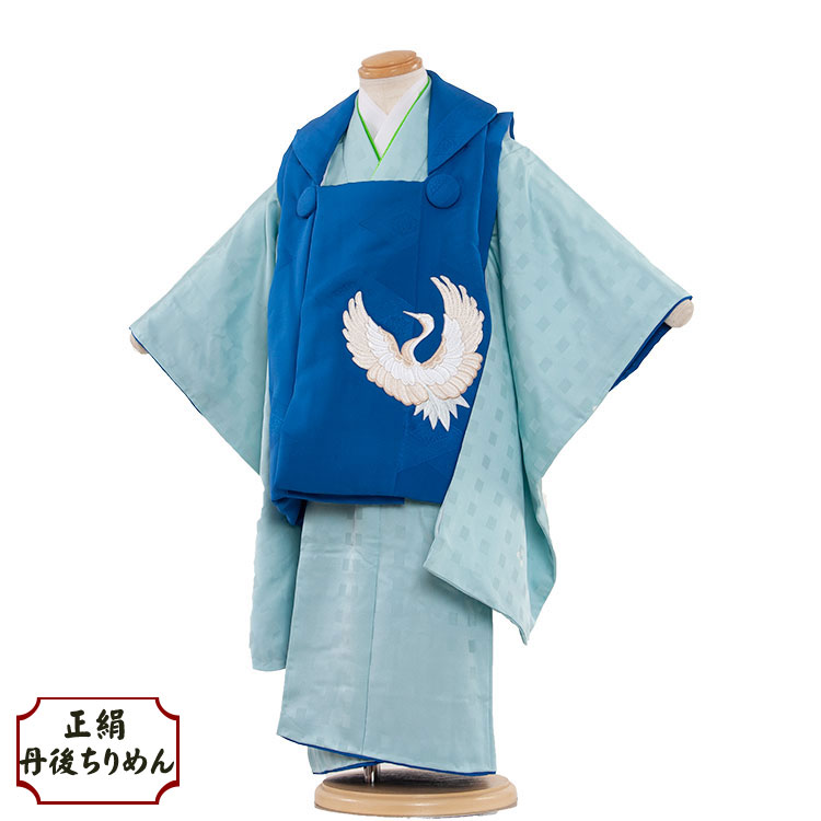 【レンタル】【正絹】七五三 着物 3歳 男の子 被布 男児 3才 3歳男の子 男児 子供 きもの被布セット お正月 和装 お祝い 被布コート 新品足袋プレゼント...