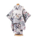 【レンタル】七五三 3歳 男の子 3A06 グレー 鷹 被布 着物 レンタル アンティーク レトロ モダン おしゃれ レンタル 男児 3歳 子供 きもの 被布セ...