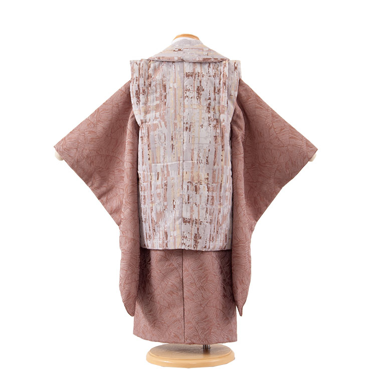 【レンタル】七五三 3歳 男の子 3A15 茶 被布 着物 レンタル アンティーク レトロ モダン おしゃれ レンタル 男児 3歳 子供 きもの 被布セット 和装 お祝い 3才 男児 数え年 被布コート かわいい お揃い 京都 貸衣装 新品足袋プレゼント 往復送料無料 2