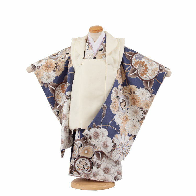 【レンタル】七五三3歳男児被布 着物レンタル アンティーク レトロ モダン おしゃれ レンタル 男児 3歳 子供きもの 被布セット 和装 お祝い 3才 男の子 ...