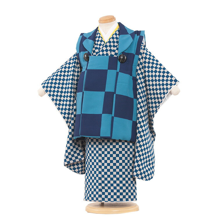 【レンタル】七五三 着物 3歳 男の子 身長90〜100センチ レンタル おしゃれ アンティーク レトロ 和風モダン古典 3歳男の子 被布 753着物 被布フル...