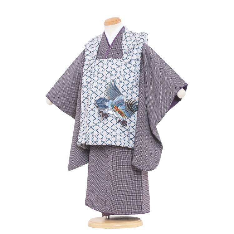 【レンタル】七五三 着物 3歳 男の子 身長90〜100センチ レンタル おしゃれ アンティーク レトロ 和風モダン古典 3歳男の子 被布 753着物 被布フル...