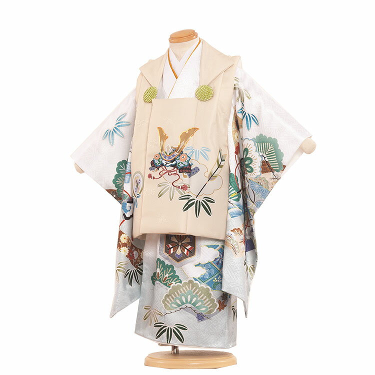 【レンタル】七五三 着物 3歳 男の子 身長90〜100センチ レンタル おしゃれ アンティーク レトロ 和風モダン古典 3歳男の子 被布 753着物 被布フル...