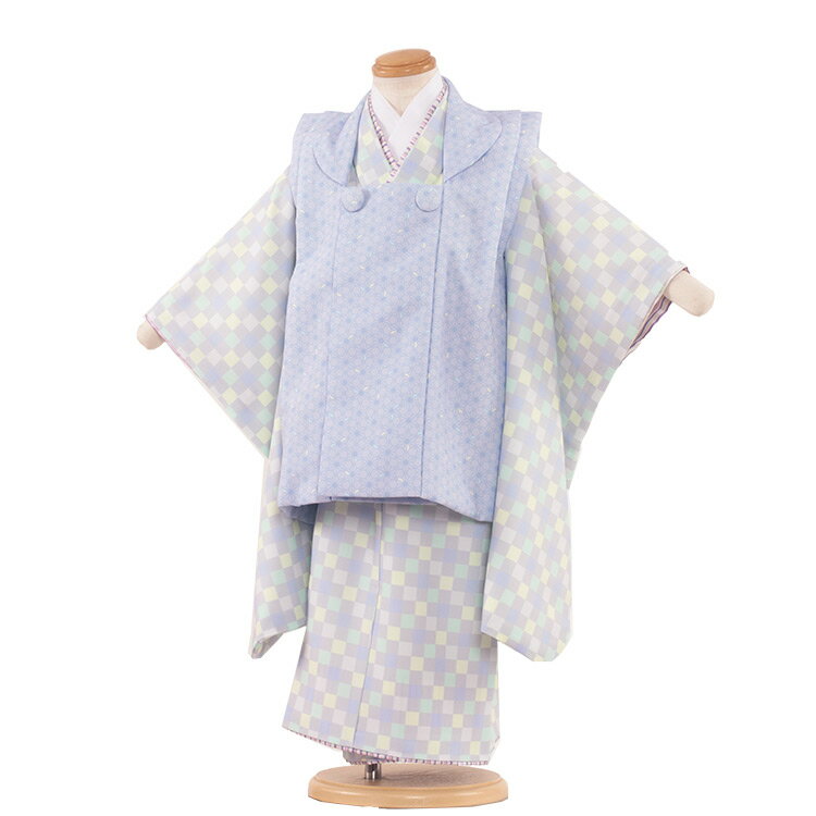 【レンタル】七五三 着物 3歳 男の子 身長90〜100センチ レンタル おしゃれ アンティーク レトロ 和風モダン古典 3歳男の子 被布 753着物 被布フル...