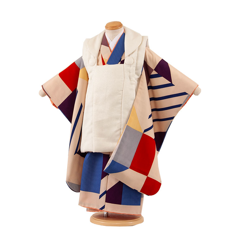 【レンタル】七五三 3歳 男の子 5-39 被布 着物 ラフィネココ アンティーク レトロ モダン 古典 レンタル 男児 七五三 着物 3歳 子供 きもの 被布...