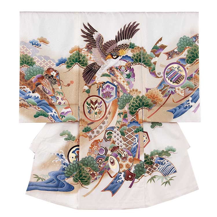 【レンタル】 お宮参り 産着 男の子 赤ちゃん レンタル産着 産着レンタル 祝着レンタル 着物レンタル ..