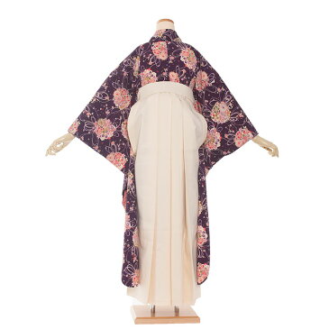 【レンタル】卒業式 袴 レンタル 女 女性 レンタル 卒業袴レンタル 卒業式袴セット 着物 レンタル 振袖 着物 袴 フルセット 女性 大人 大学生 専門学生 卒業式 謝恩会 新品足袋プレゼント 往復送料無料 3AG0028 紫・花束柄/白袴
