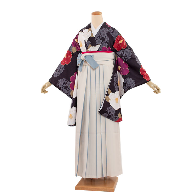 【レンタル】卒業式 袴 レンタル 女 女性 レンタル 卒業袴レンタル 卒業式袴セット 着物 レンタル 二尺袖 着物 袴 フルセット 女性 大人 大学生 専門学生 卒業式 謝恩会 新品足袋プレゼント 往復送料無料 3AG1296