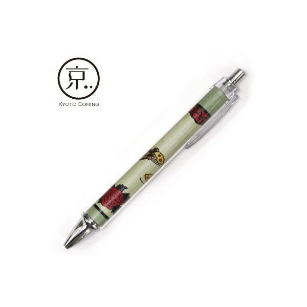 【花札・牡丹に蝶】ボールペン・シャーペン｜和柄／京都かみんぐ限定『パッケージ入り』