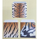 【お年玉袋】Tiger Stripe(タイガーストライプ 正方形)／3枚 お札を2つ折り【和紙製ポチ袋】