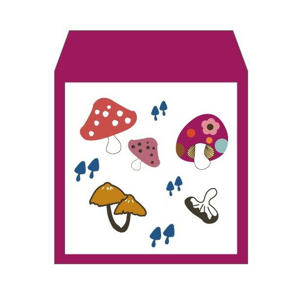きのこ(キノコ)／コイン用ポチ袋(小)5枚セット お年玉袋・ぽち袋・おしゃれでかわいい多目的祝儀袋
