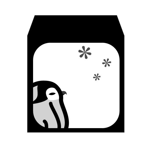 ペンギン／コイン用ポチ袋(小)5枚セット お年玉袋・ぽち袋・おしゃれでかわいい多目的祝儀袋