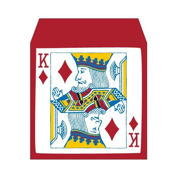 トランプ・ダイヤのキング／コイン用ポチ袋(小)5枚セット お年玉袋・ぽち袋・おしゃれでかわいい多目的祝儀袋